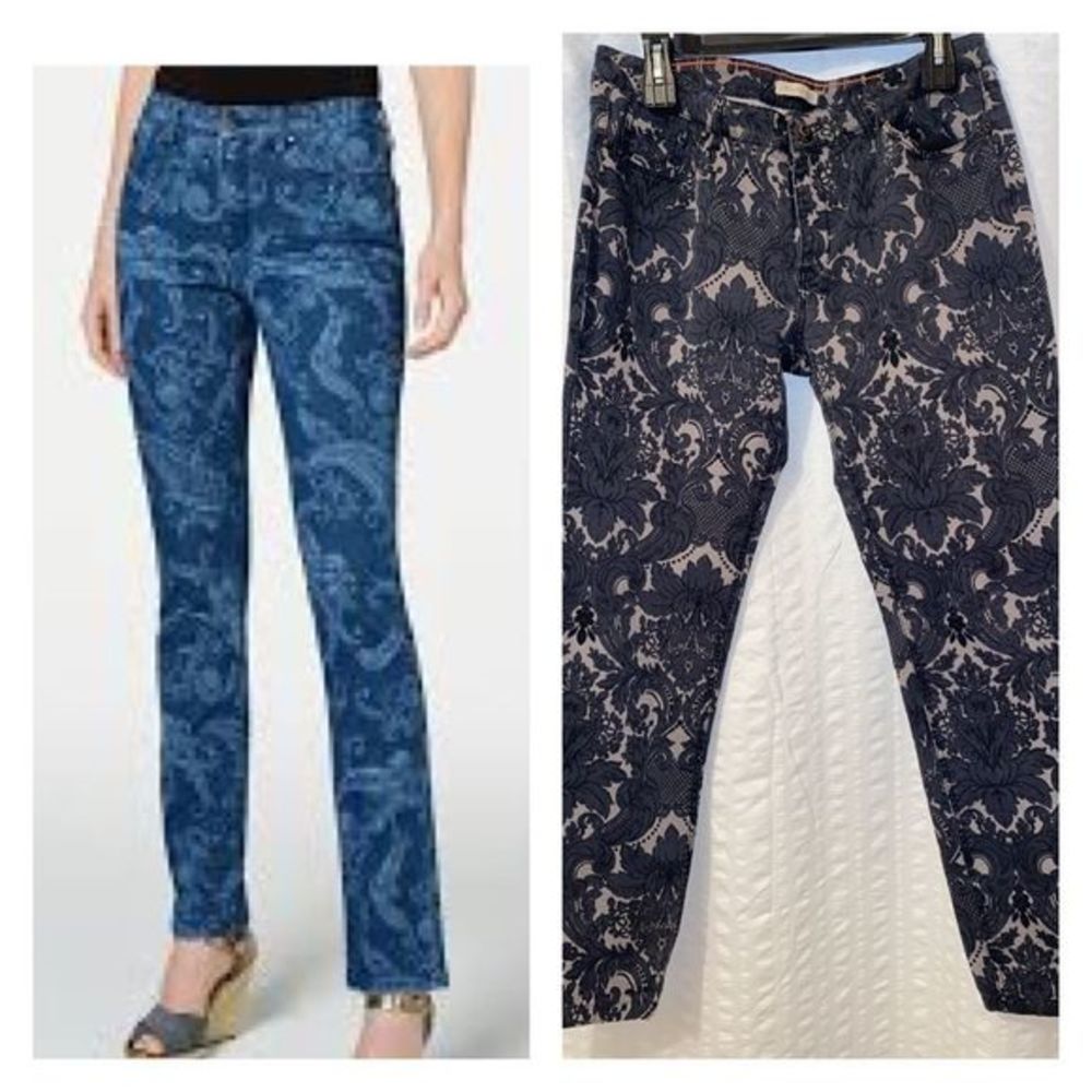 *Christian Berg floral jeans size 42